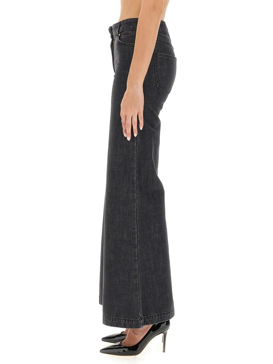 MOSCHINO JEANS WIDE LEG IN DENIM DI COTONE