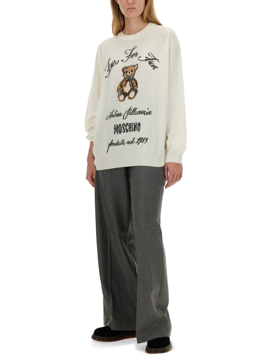 MOSCHINO MAGLIA IN LANA CON LOGO