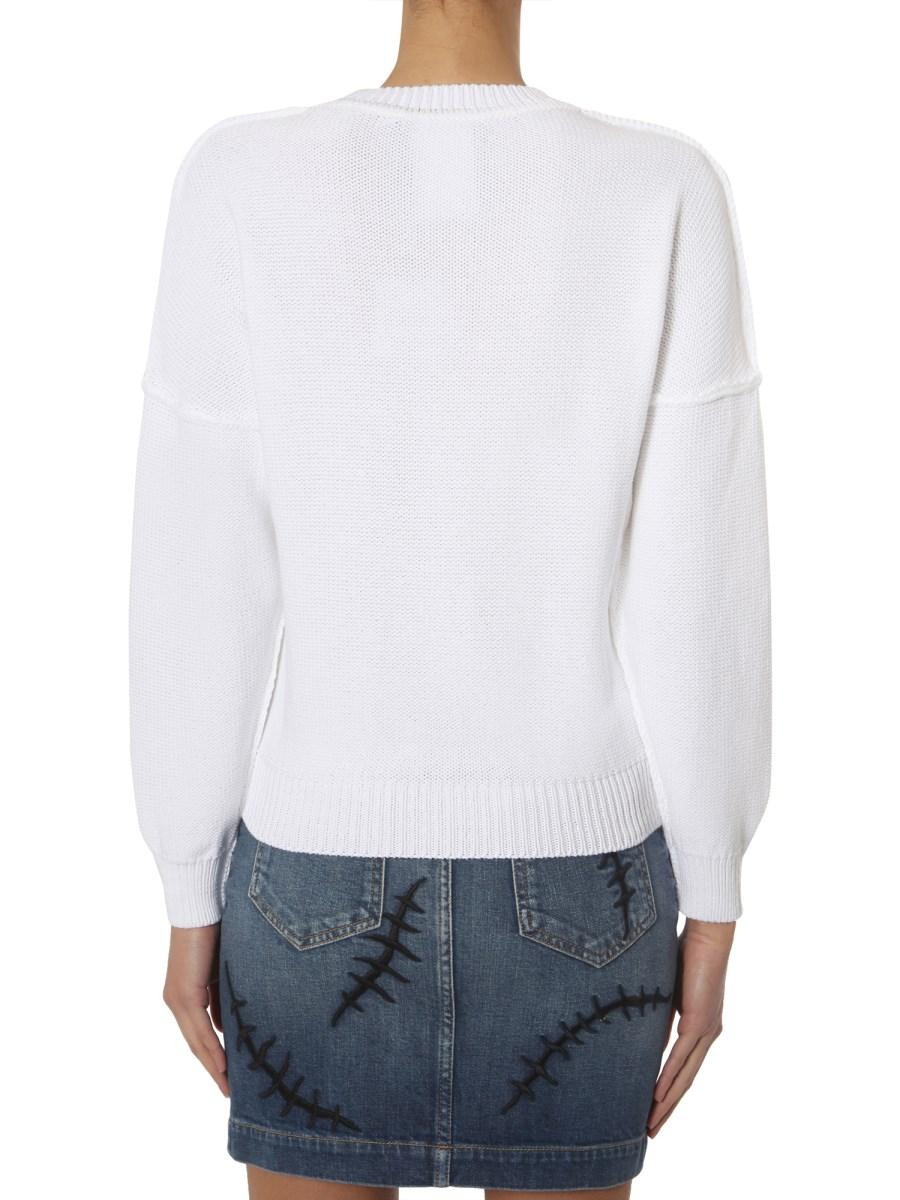 MOSCHINO MAGLIA PUMPKIN FACE IN COTONE
