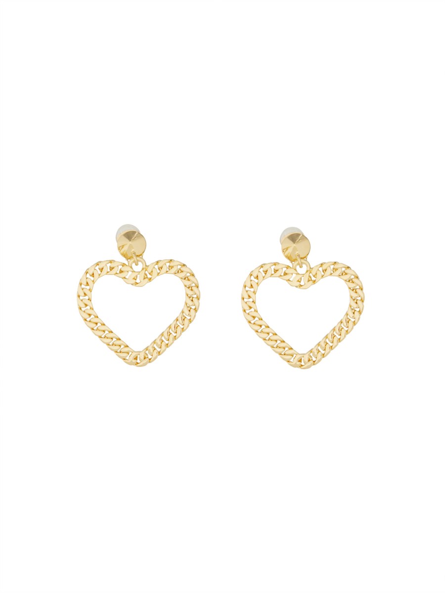 MOSCHINO ORECCHINI CHAIN HEART