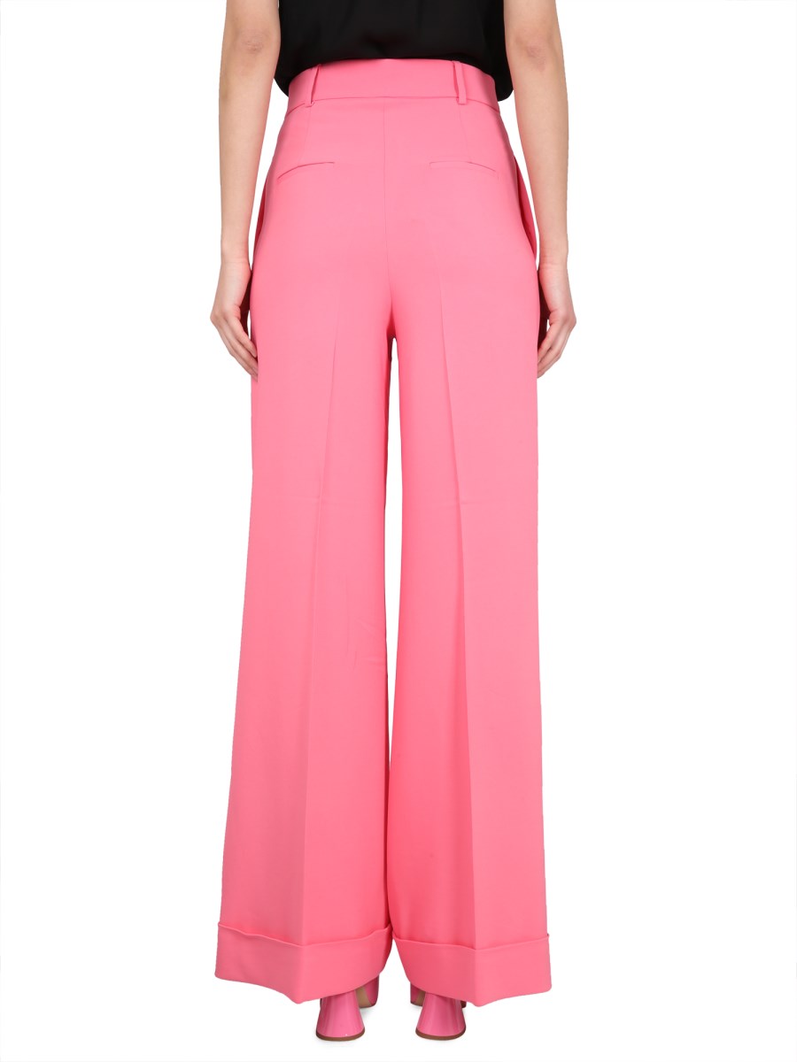 MOSCHINO PANTALONE A VITA ALTA IN CRÊPE DI VISCOSA