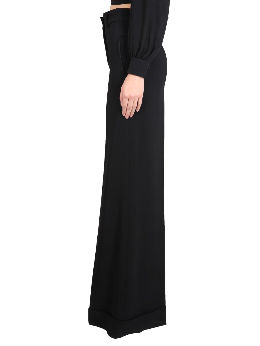 MOSCHINO PANTALONE A VITA ALTA IN CRÊPE DI VISCOSA