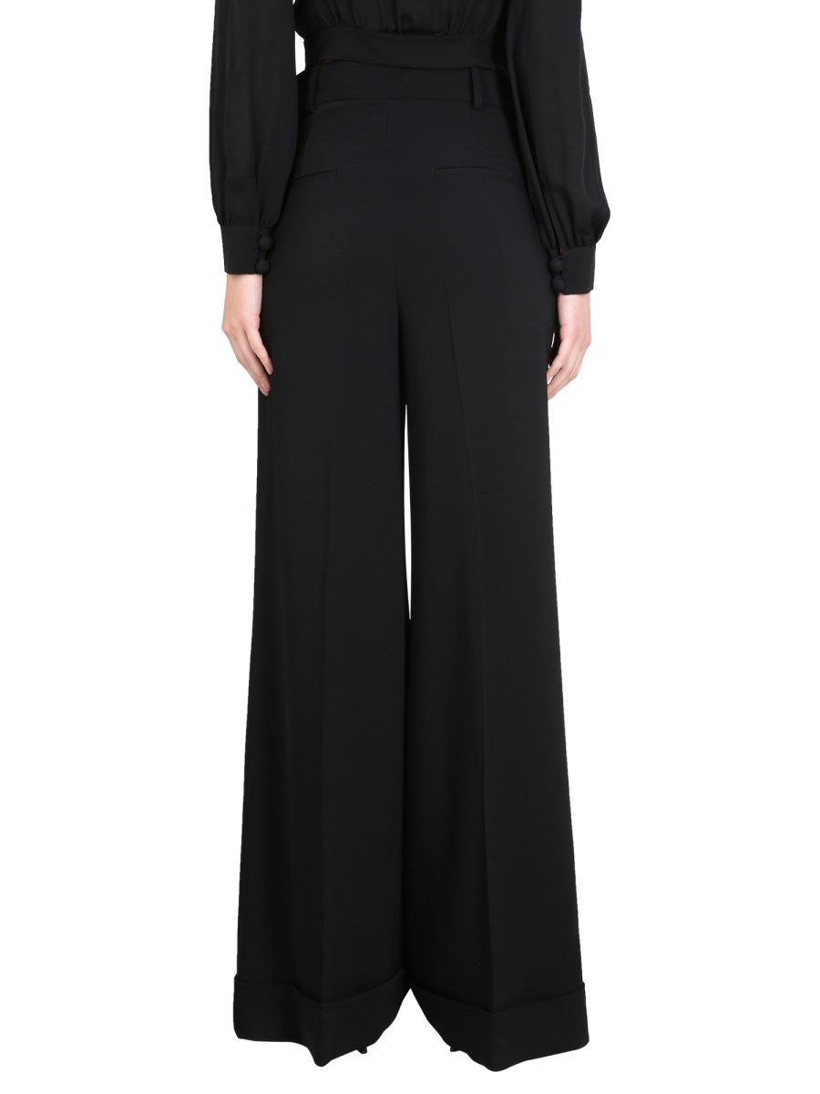 MOSCHINO PANTALONE A VITA ALTA IN CRÊPE DI VISCOSA