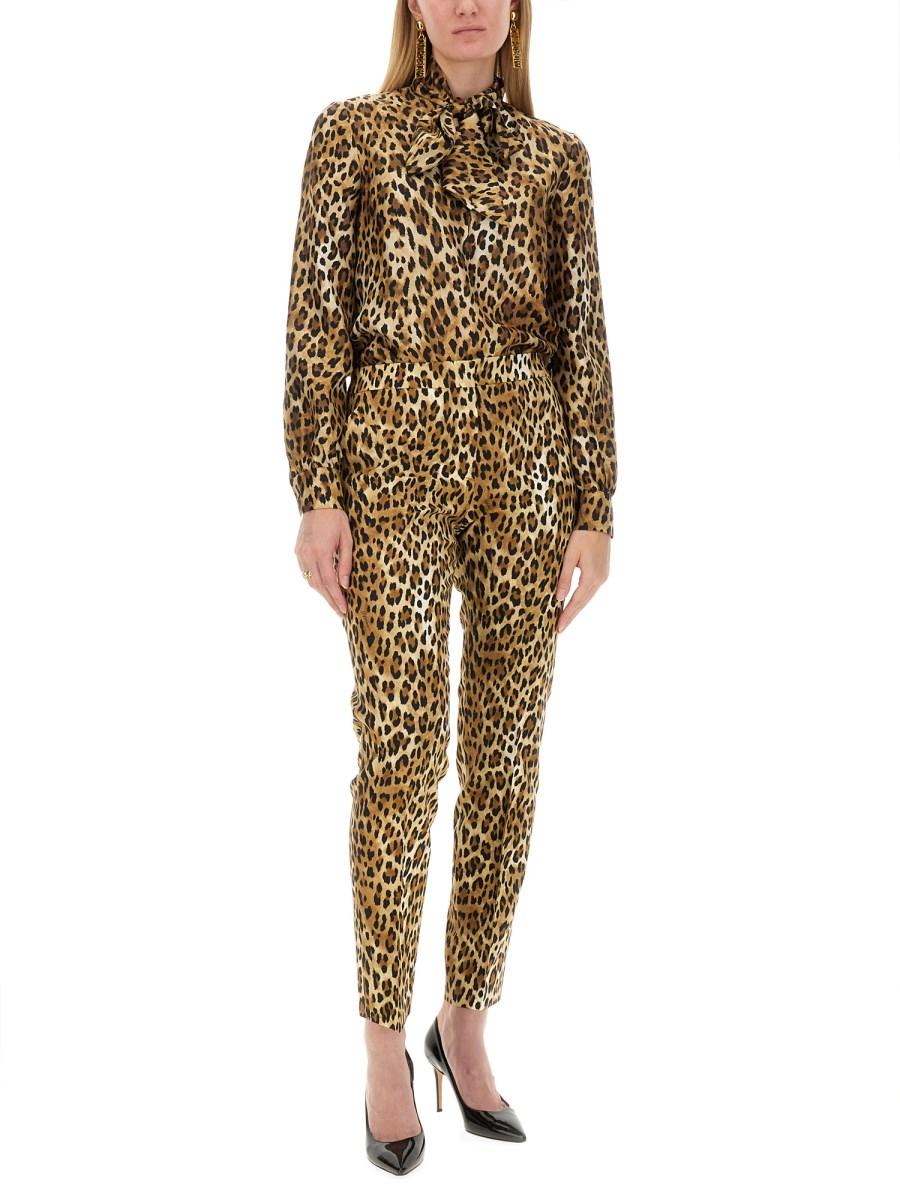 MOSCHINO PANTALONE CON MOTIVO ANIMALIER