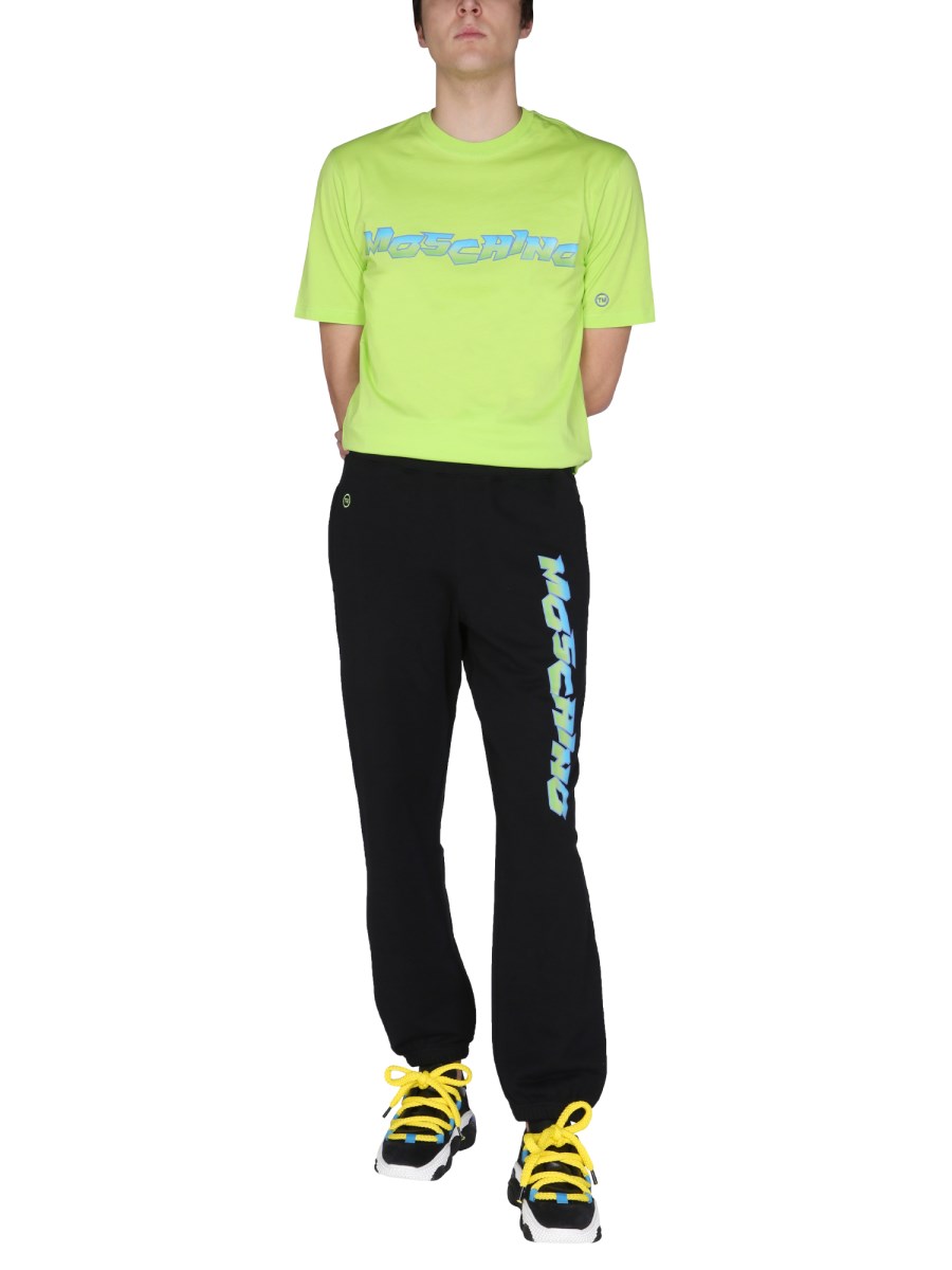 MOSCHINO PANTALONE JOGGING "SURF" CON STAMPA LOGO