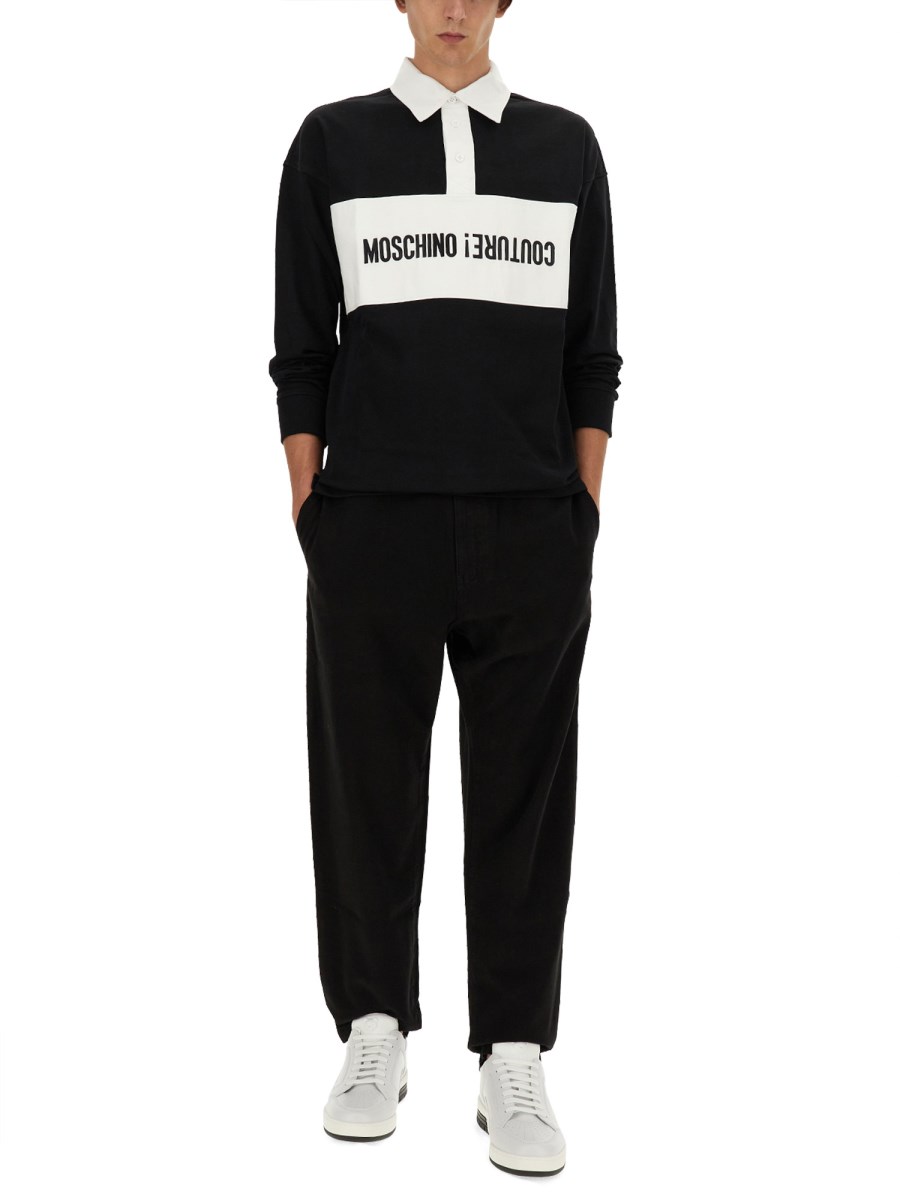 MOSCHINO POLO CON LOGO UPSIDEDOWN