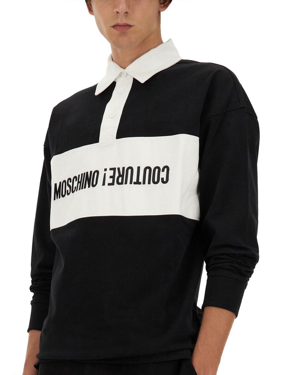 MOSCHINO POLO CON LOGO UPSIDEDOWN