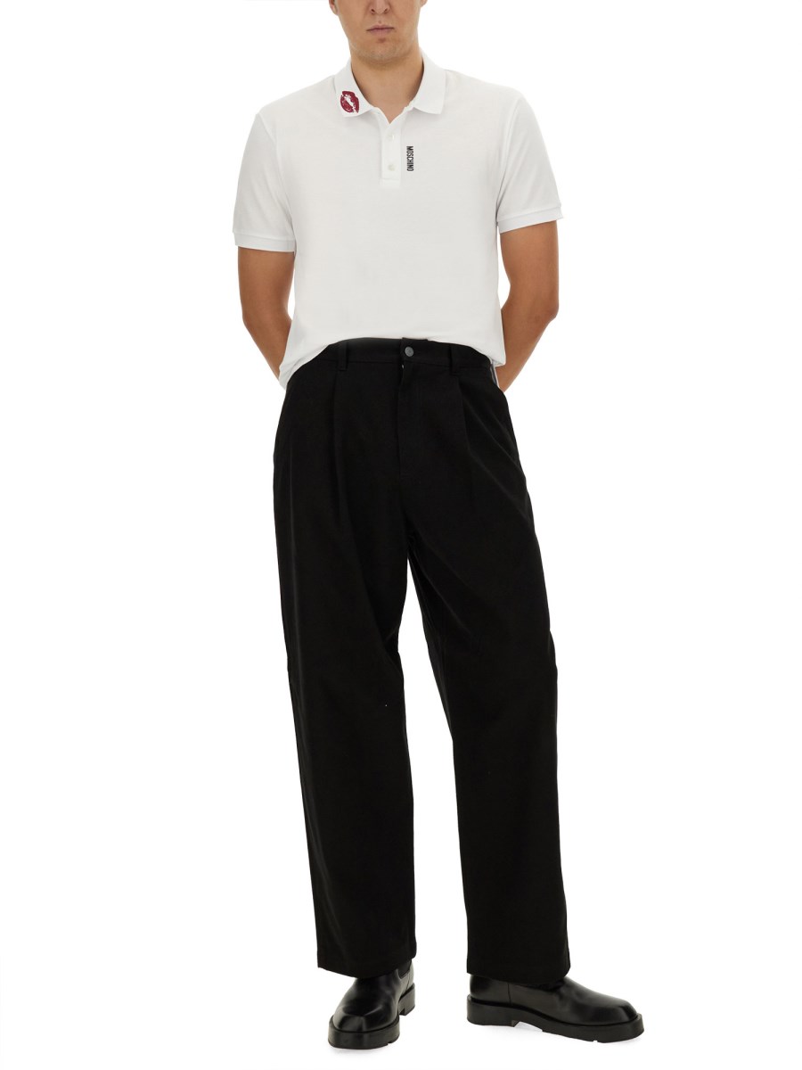 MOSCHINO POLO IN COTONE