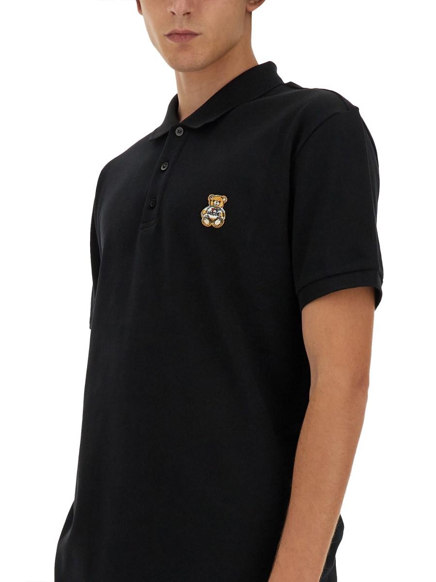 MOSCHINO POLO TEDDY PATCH IN COTONE