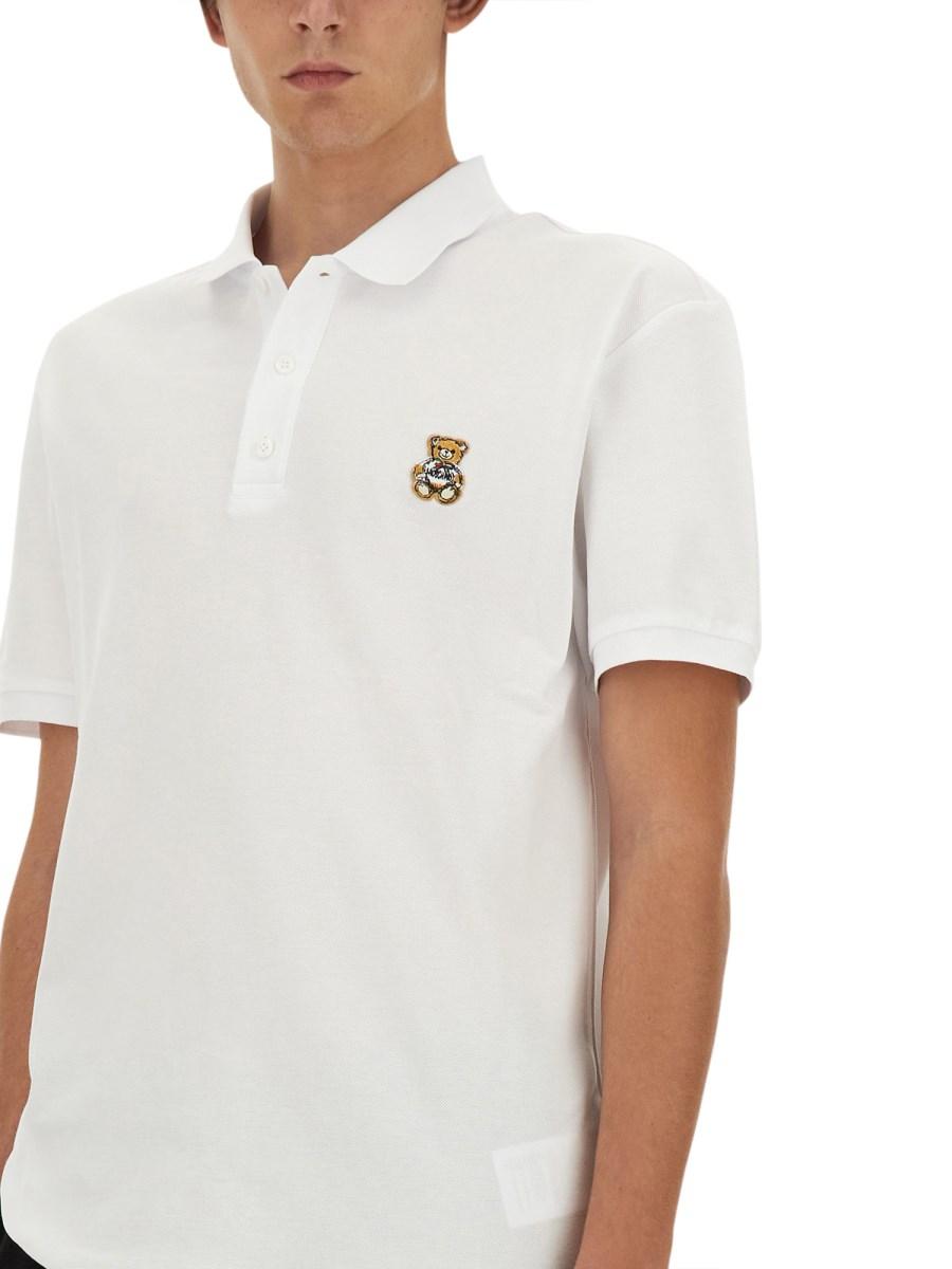 MOSCHINO POLO TEDDY PATCH IN COTONE