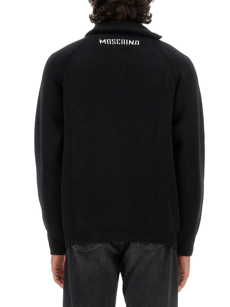 MOSCHINO PULLOVER IN LANA INSIDE OUT