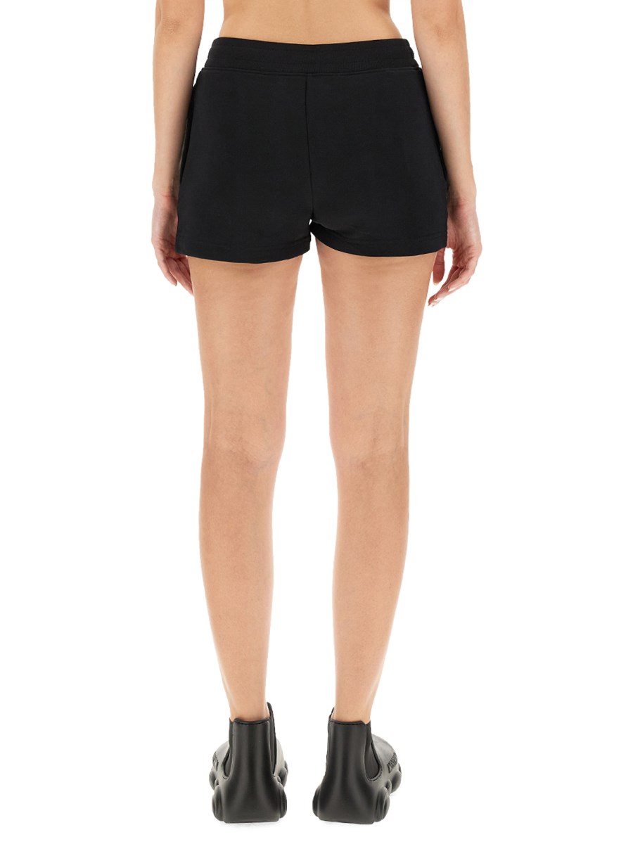 MOSCHINO SHORT IN FELPA DI COTONE CON LOGO