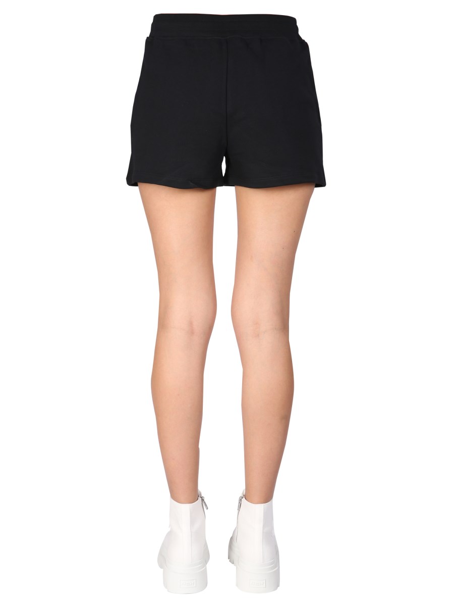 MOSCHINO SHORTS IN FELPA DI COTONE CON LOGO