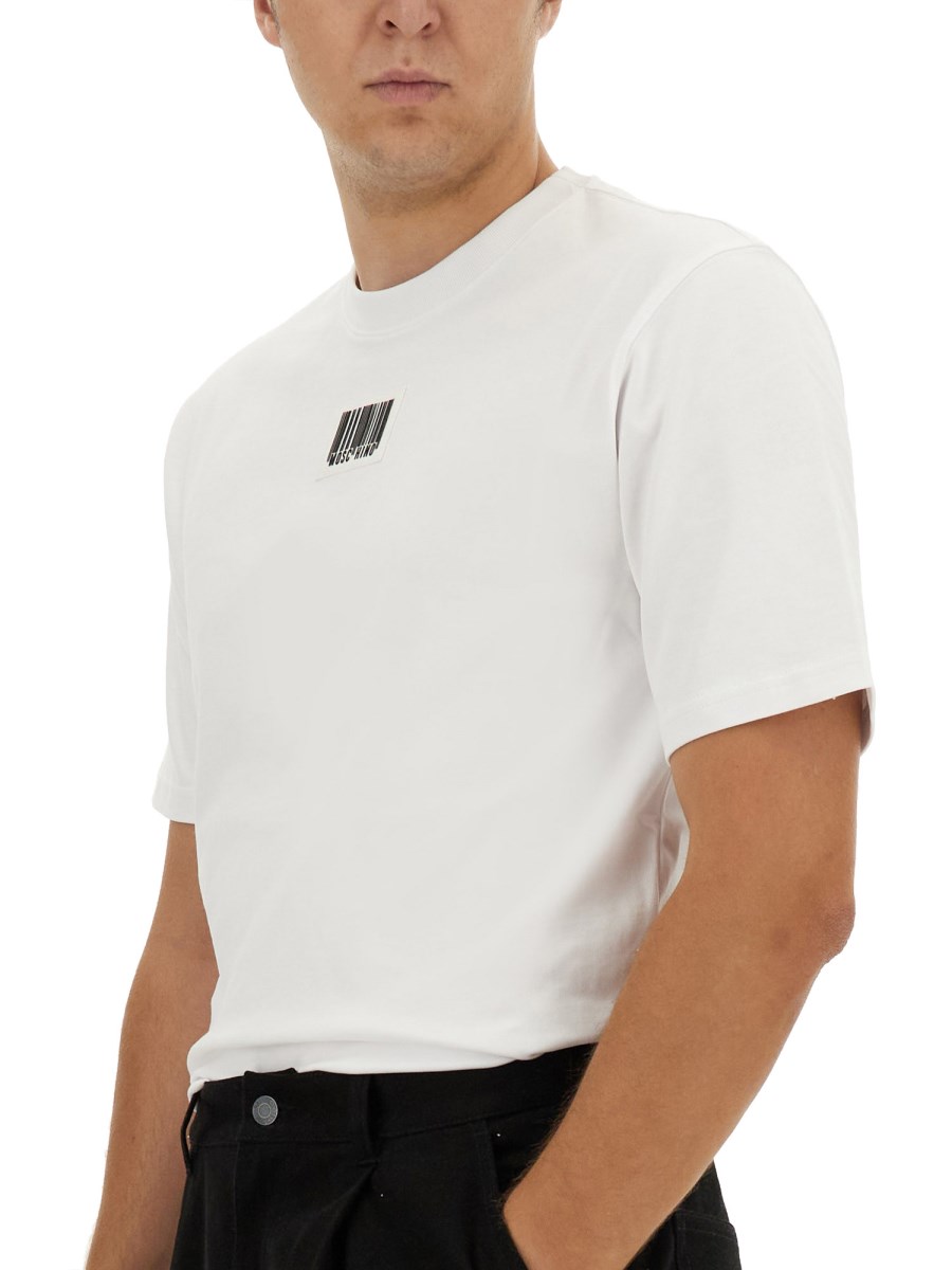 MOSCHINO T-SHIRT BARCODE IN COTONE