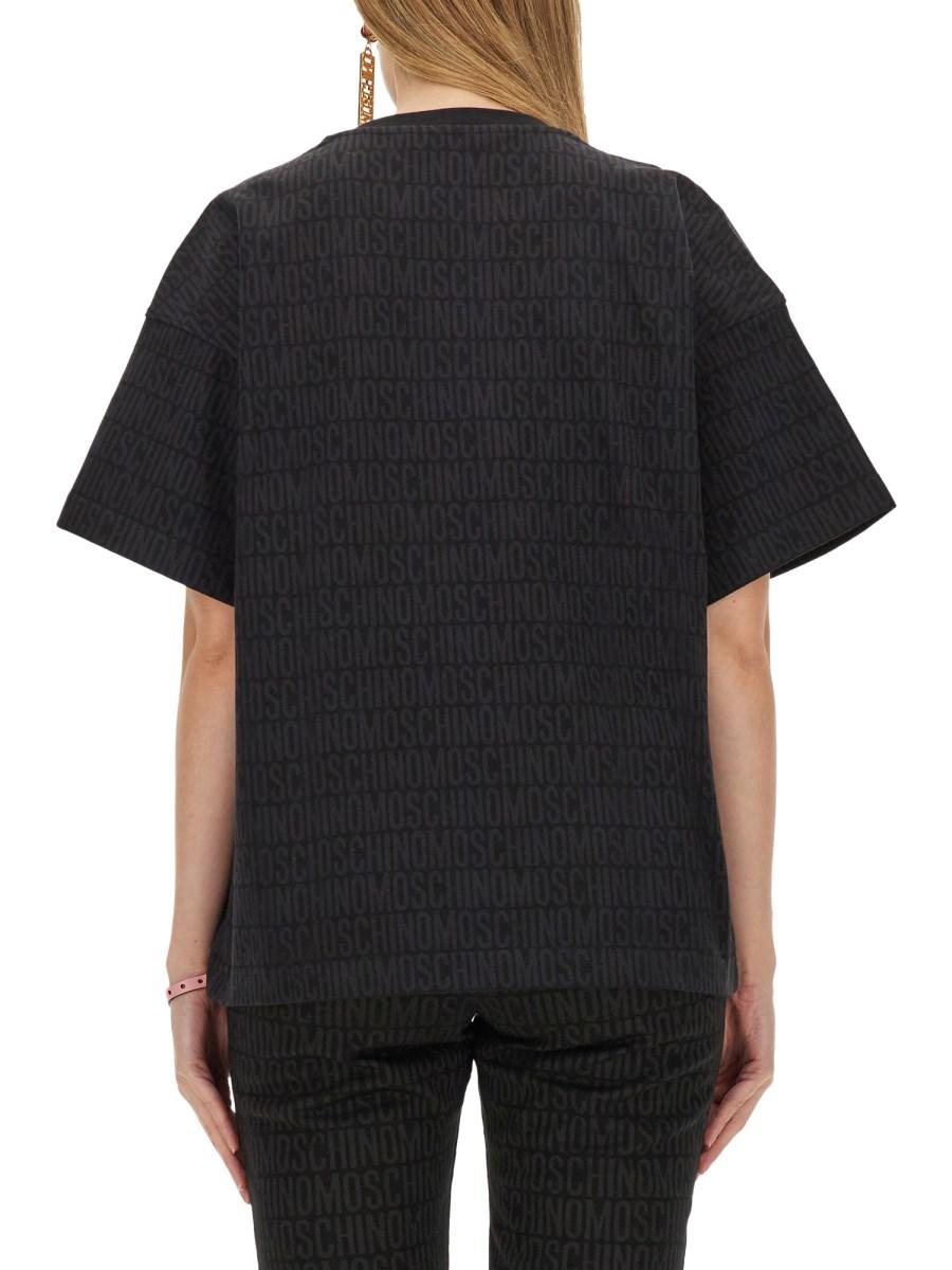 MOSCHINO T-SHIRT CON LOGO ALL OVER