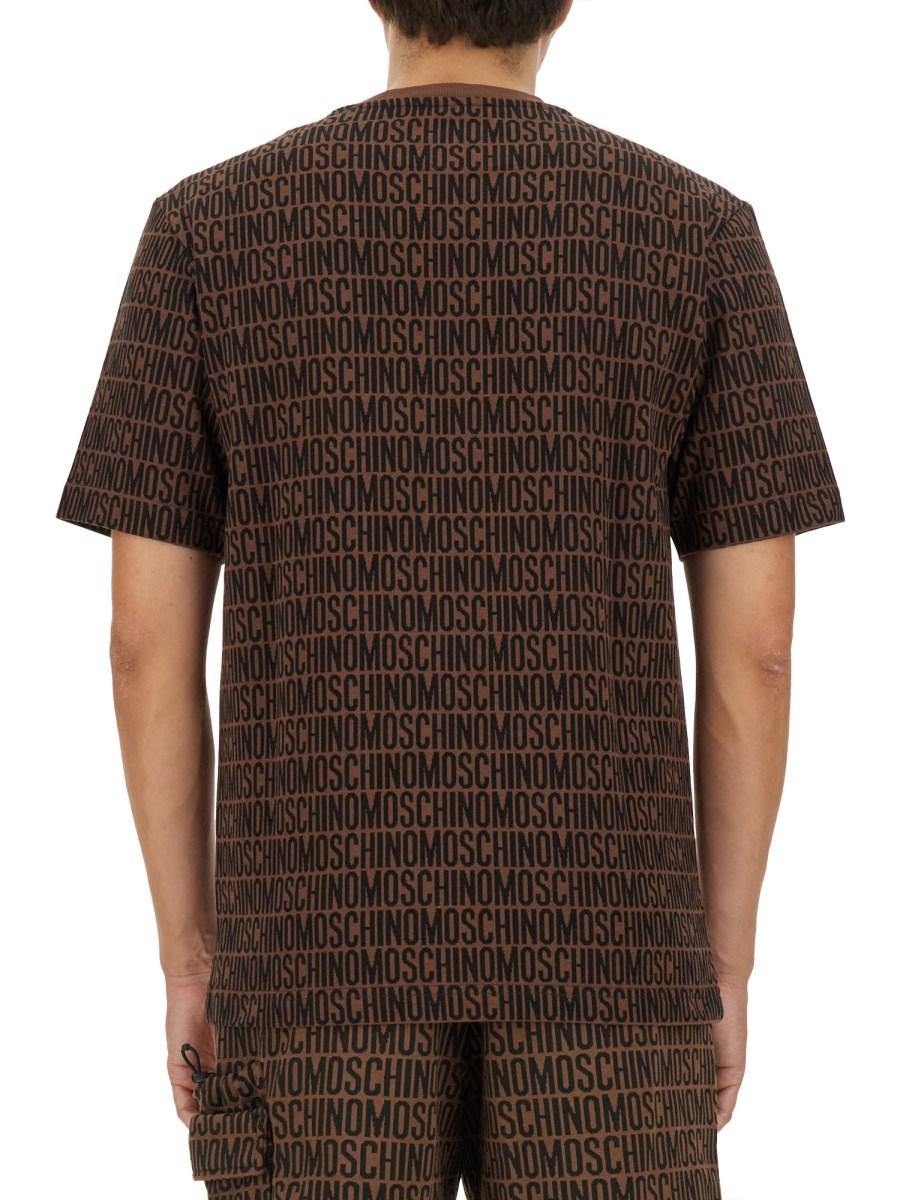 MOSCHINO T-SHIRT CON LOGO ALL OVER