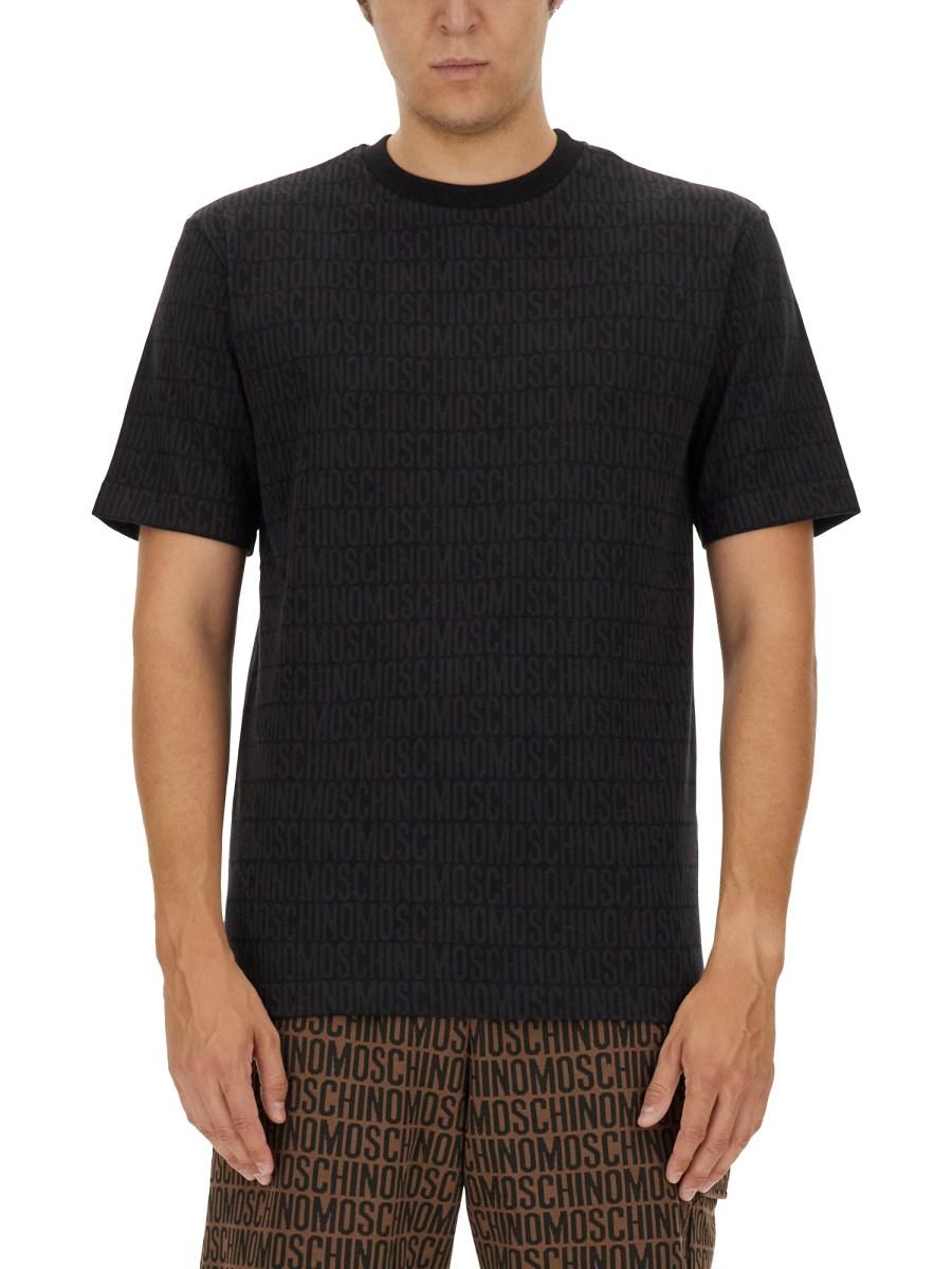 MOSCHINO T-SHIRT CON LOGO ALL OVER