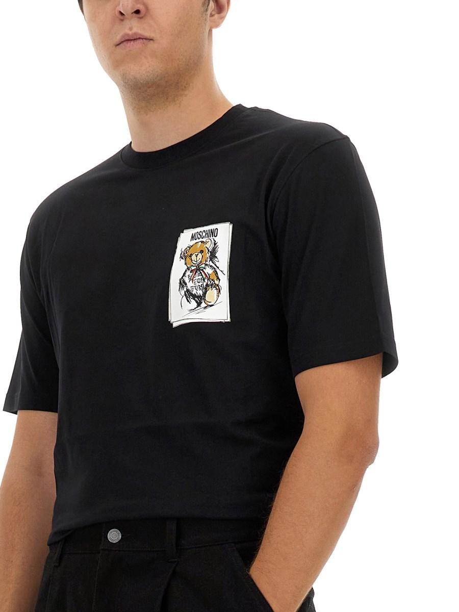 MOSCHINO T-SHIRT IN COTONE CON LOGO