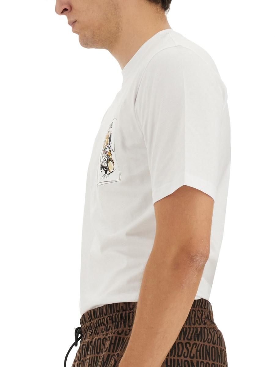MOSCHINO T-SHIRT IN COTONE CON LOGO