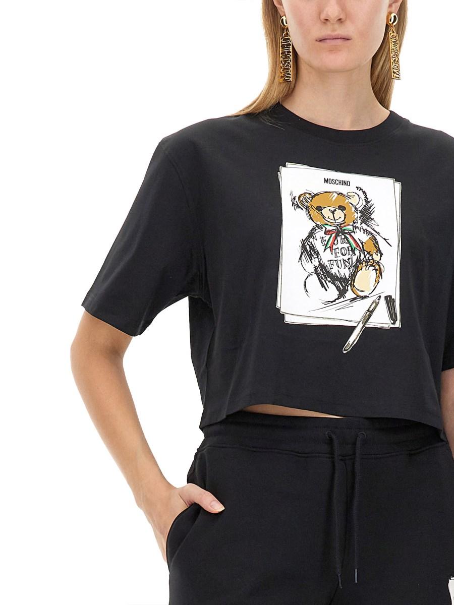 MOSCHINO T-SHIRT IN JERSEY DI COTONE