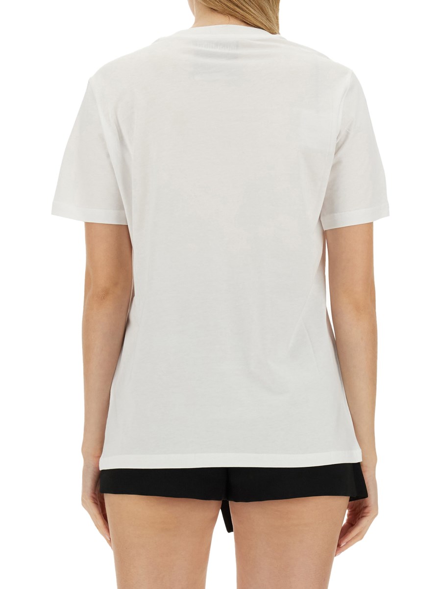 MOSCHINO T-SHIRT IN JERSEY DI COTONE CON LOGO