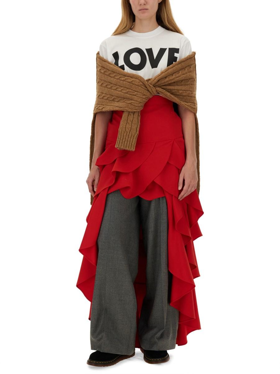 MOSCHINO T-SHIRT IN JERSEY DI COTONE CON LOGO