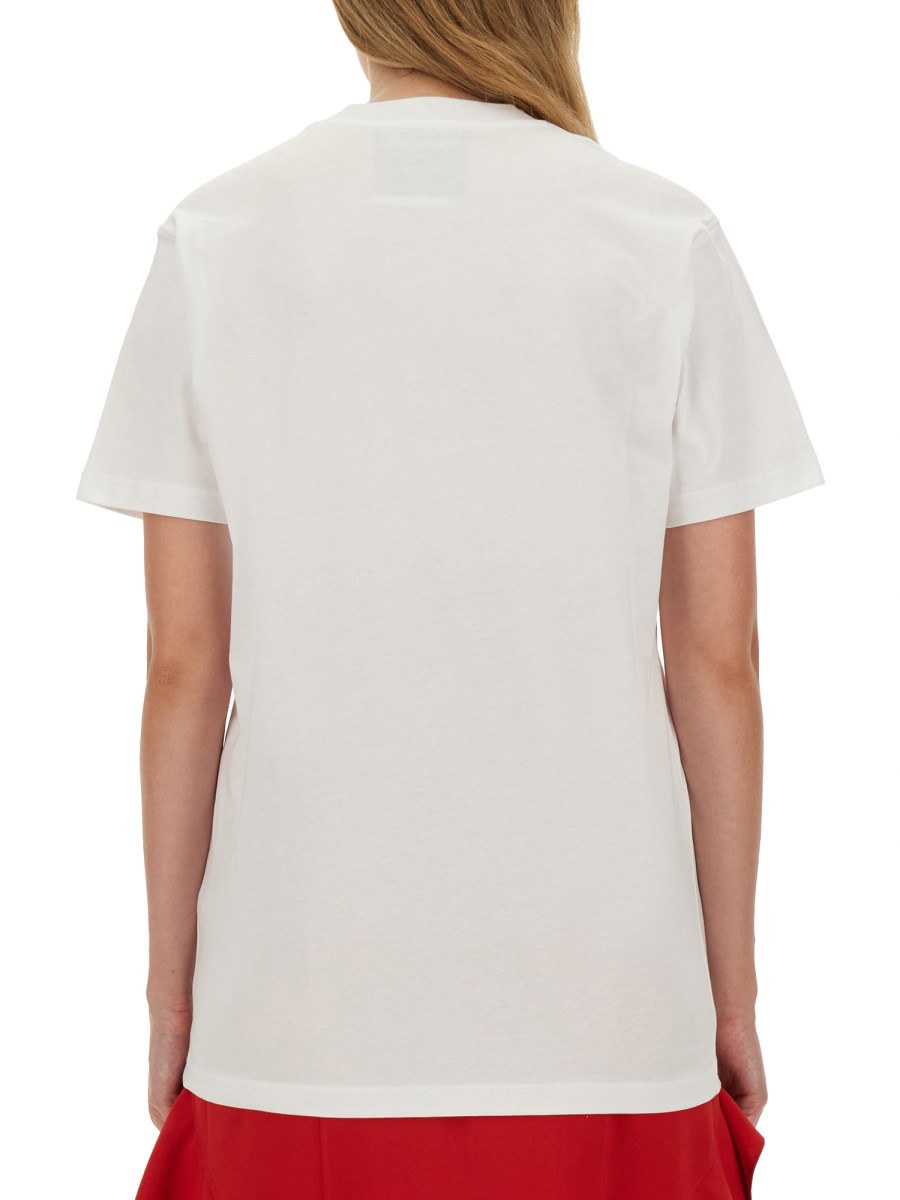 MOSCHINO T-SHIRT IN JERSEY DI COTONE CON LOGO