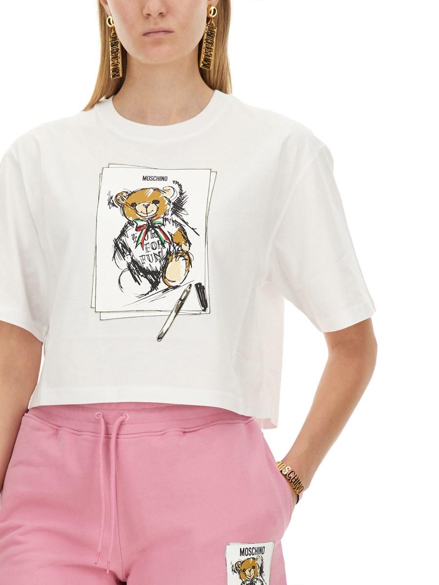 MOSCHINO T-SHIRT IN JERSEY DI COTONE