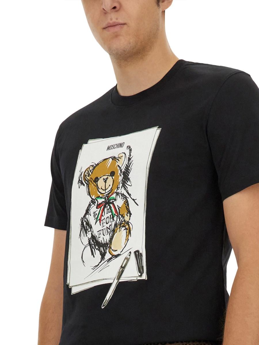 MOSCHINO T-SHIRT IN JERSEY DI COTONE TEDDY BEAR