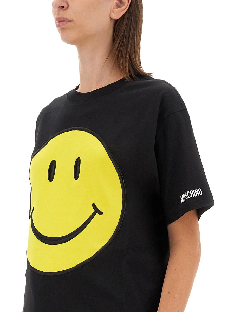 MOSCHINO T-SHIRT IN JERSEY ORGANICO SMILEY®
