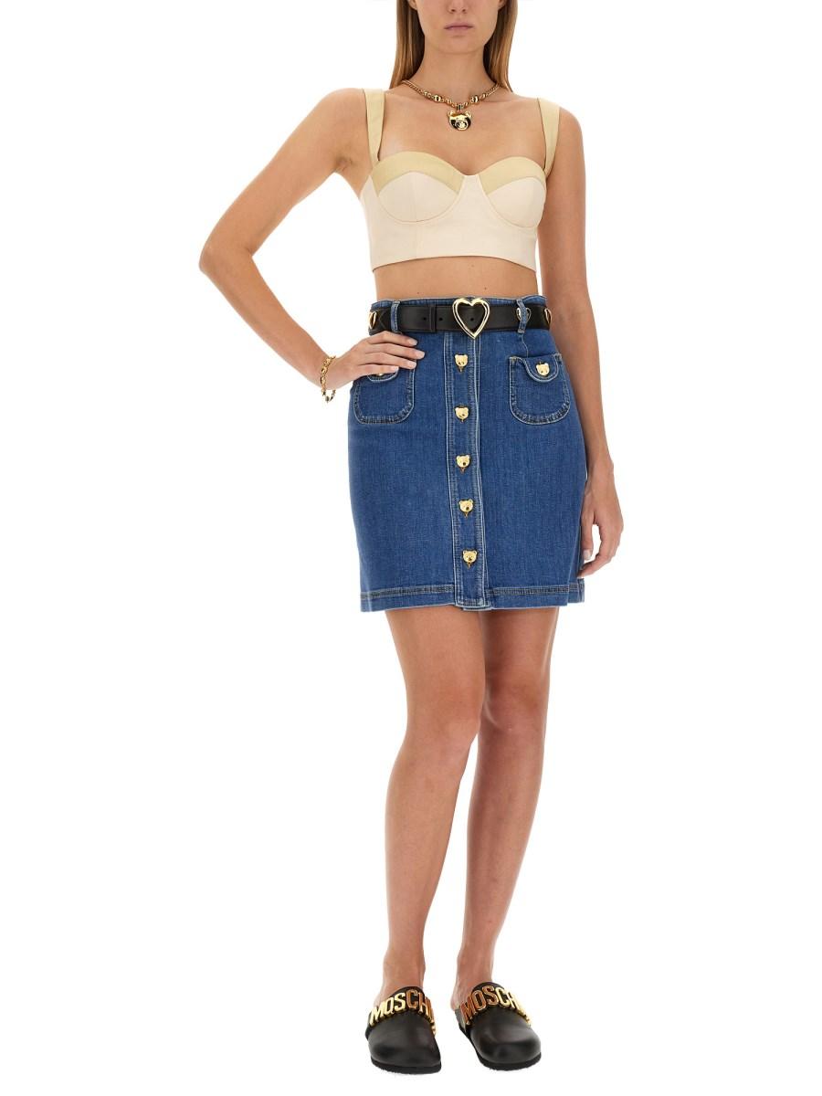 MOSCHINO TOP BUSTIER IN LANA