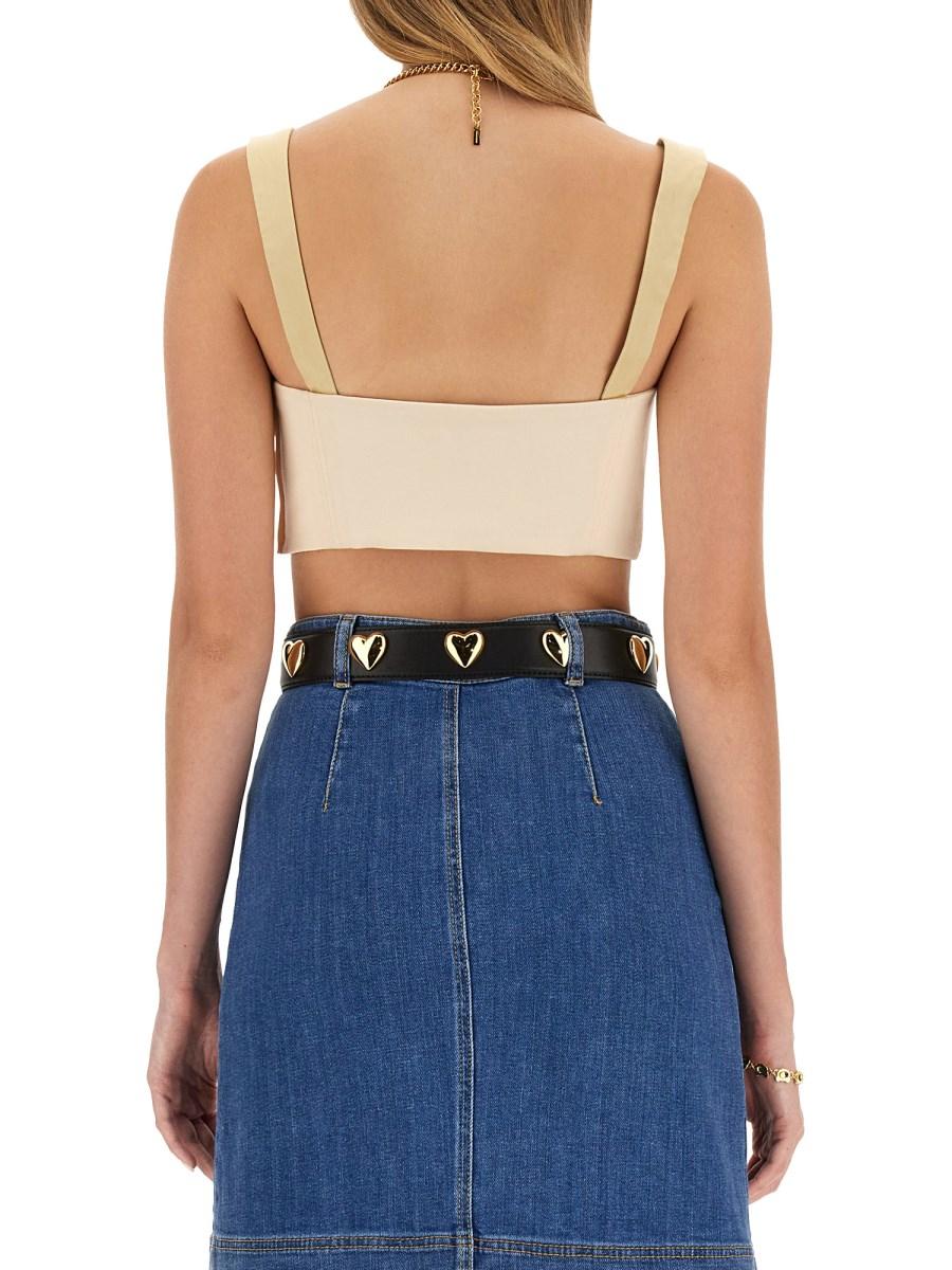 MOSCHINO TOP BUSTIER IN LANA