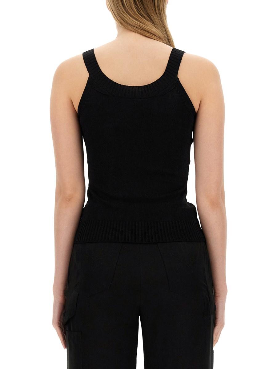 MOSCHINO TOP IN MAGLIA DI VISCOSA