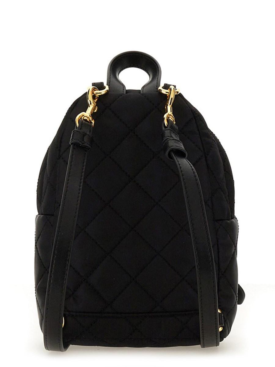 MOSCHINO ZAINO IN NYLON TRAPUNTATO CON LOGO