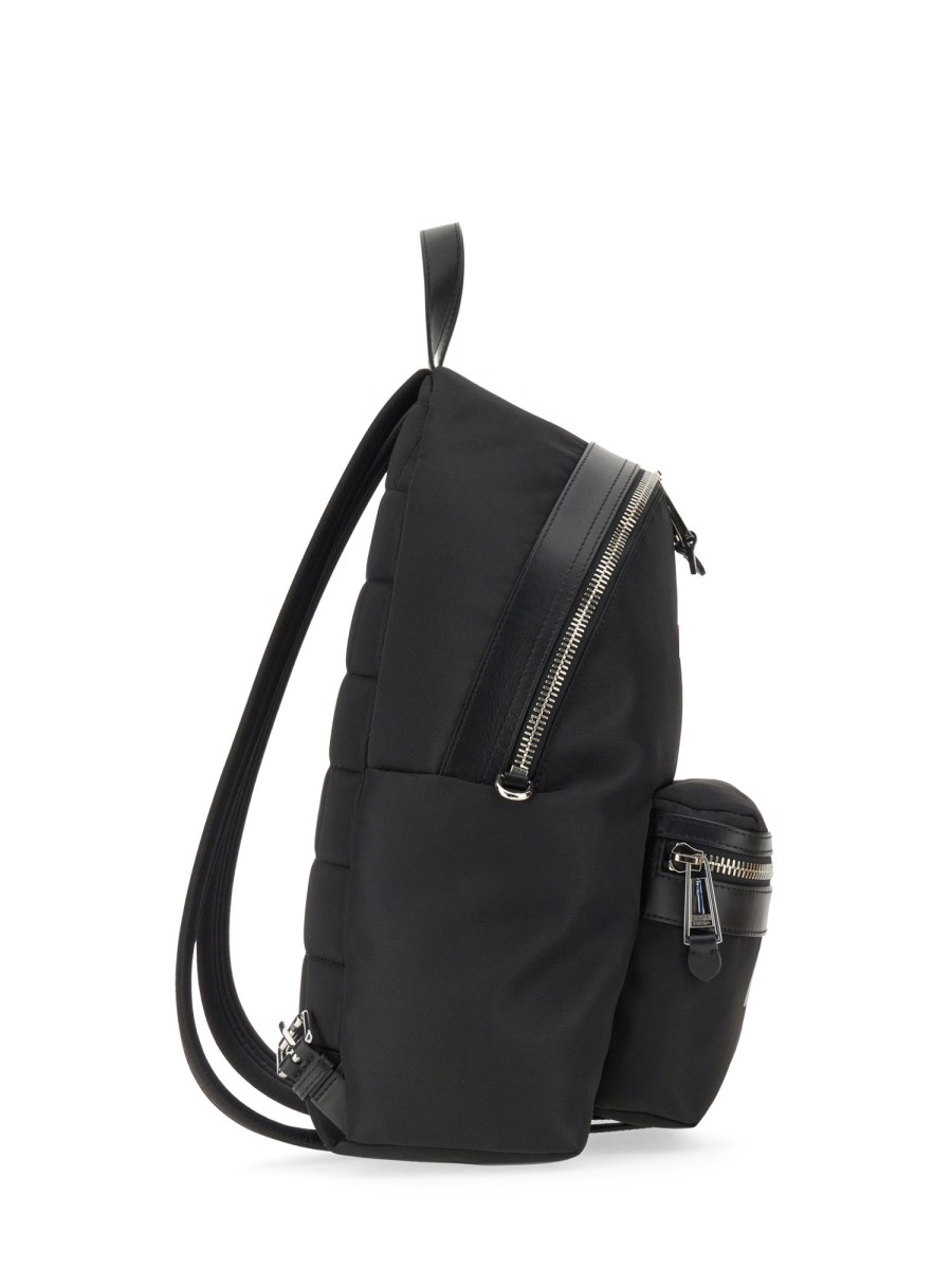 MOSCHINO ZAINO LARGE IN NYLON CORDURA CON LOGO