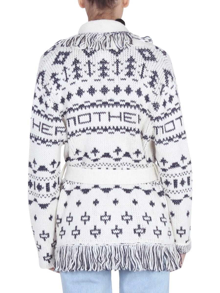 MOTHER CARDIGAN THE BELTED SHORT