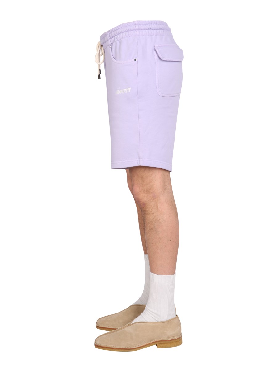 MOUTY BERMUDA IN JERSEY DI COTONE CON RICAMO LOGO