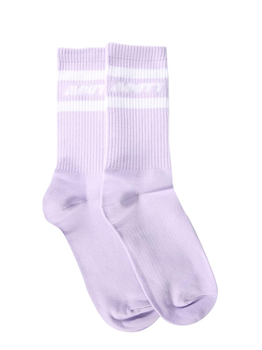 MOUTY CALZINI IN COTONE CON LOGO