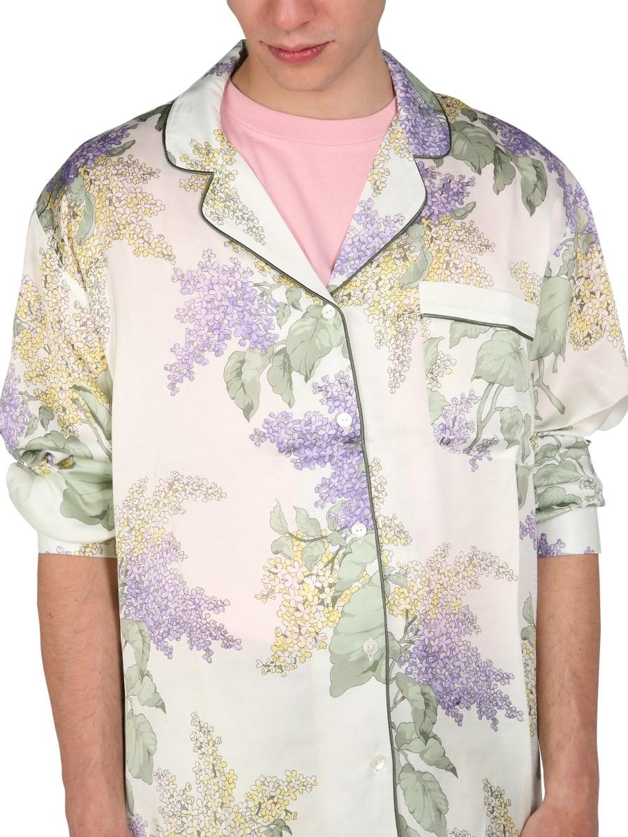 MOUTY CAMICIA PIGIAMA "TULUM" IN VISCOSA CON STAMPA