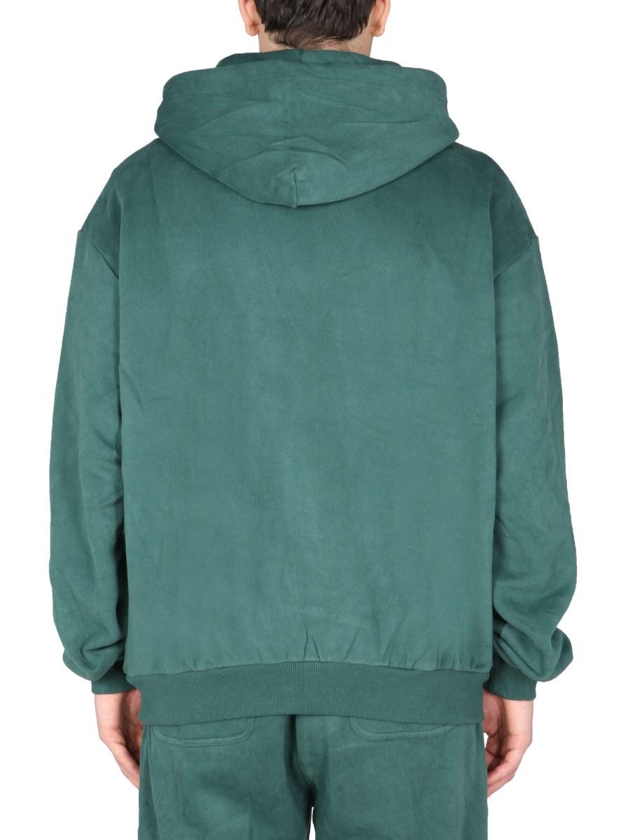 MOUTY FELPA "DALLAS" IN COTONE CON CAPPUCCIO E LOGO