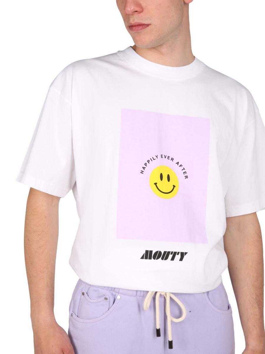 MOUTY T-SHIRT "SMILEY" IN JERSEY DI COTONE