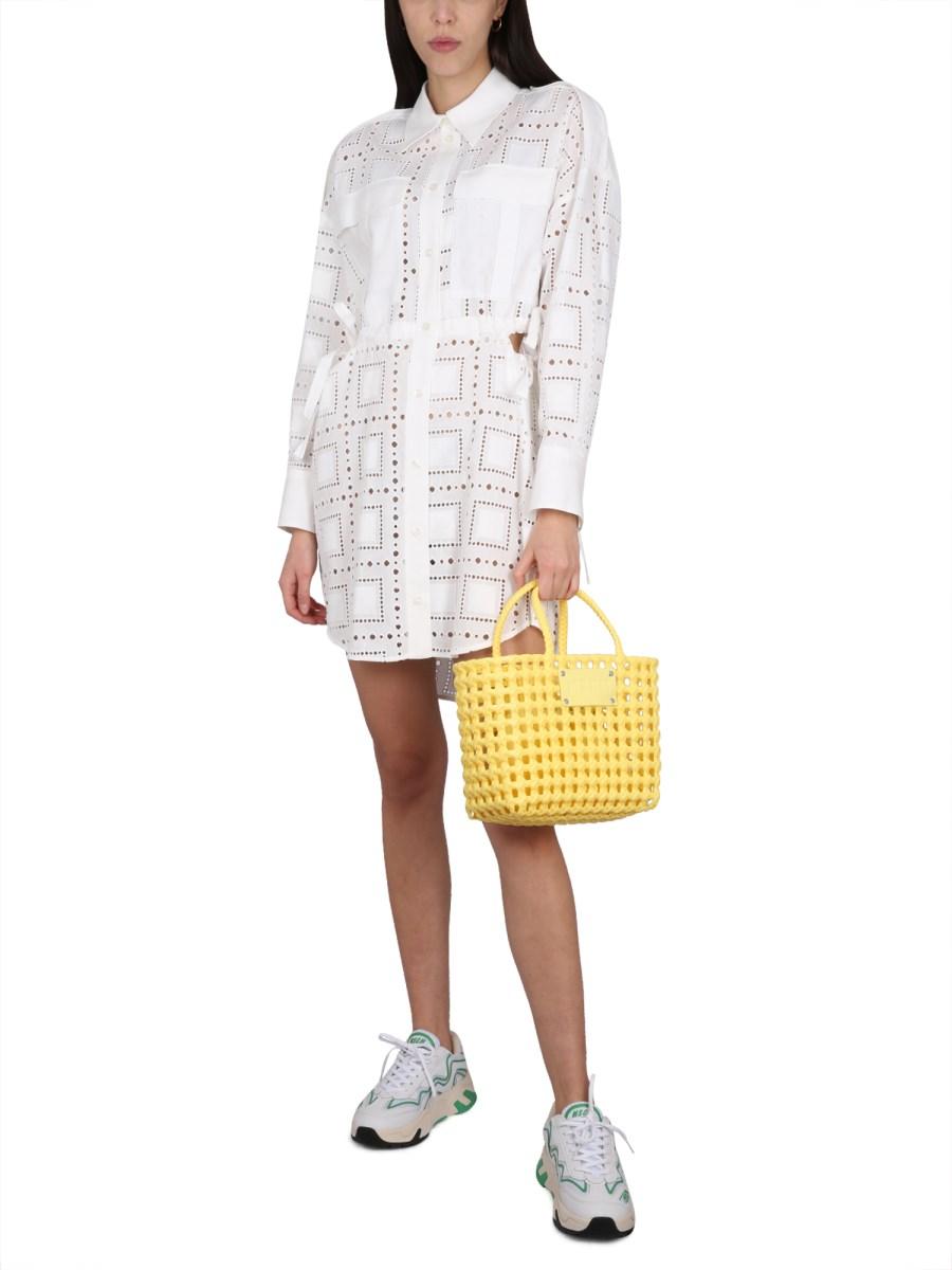 MSGM ABITO CHEMISIER IN COTONE SANGALLO