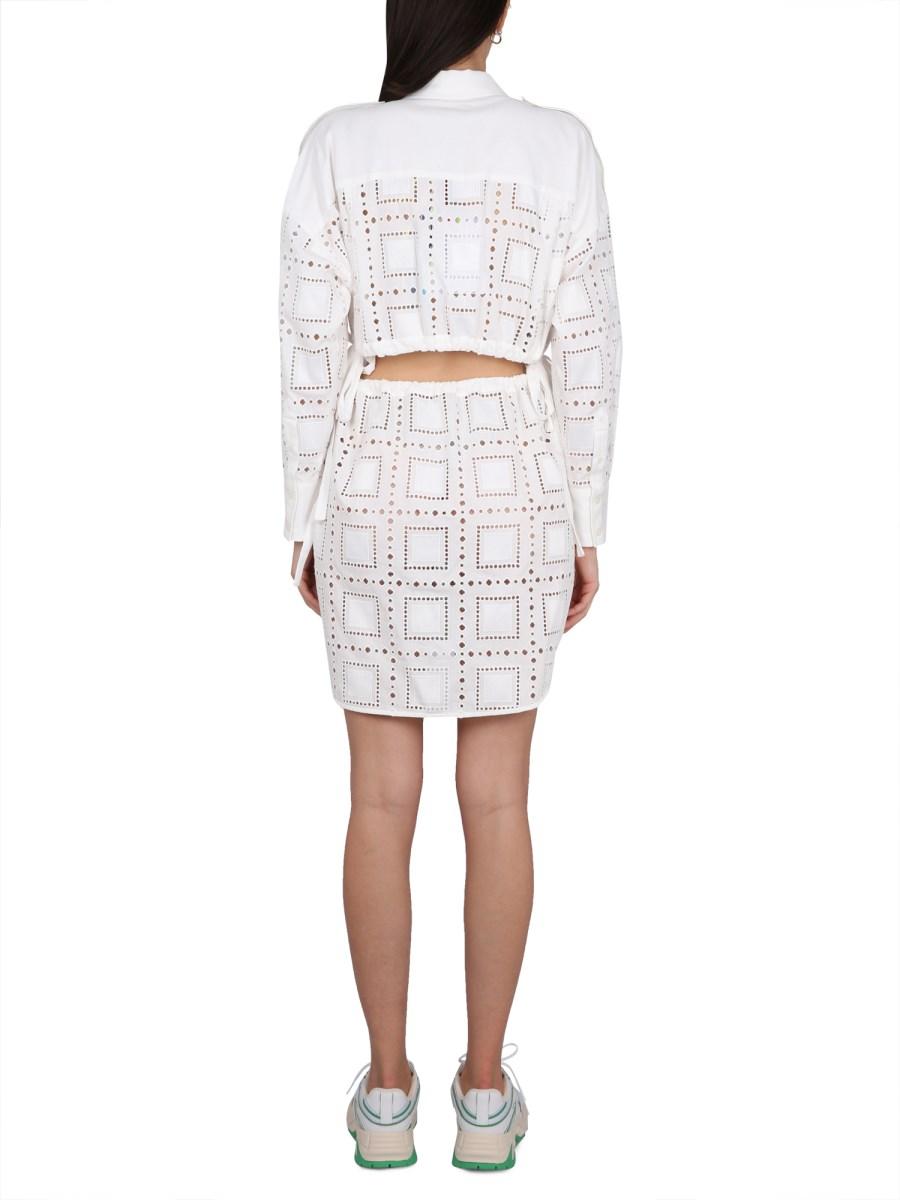 MSGM ABITO CHEMISIER IN COTONE SANGALLO