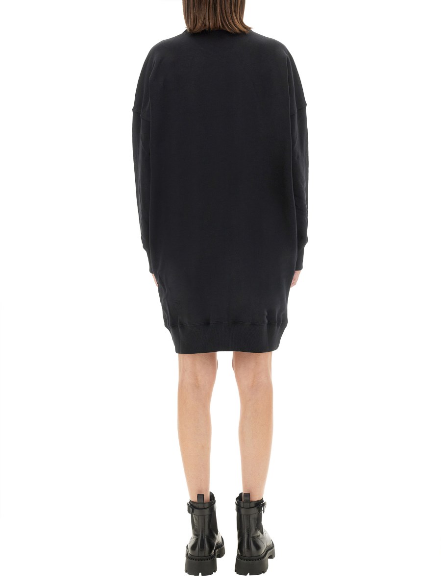 MSGM ABITO IN FELPA DI COTONE CON LOGO PENNELLATO