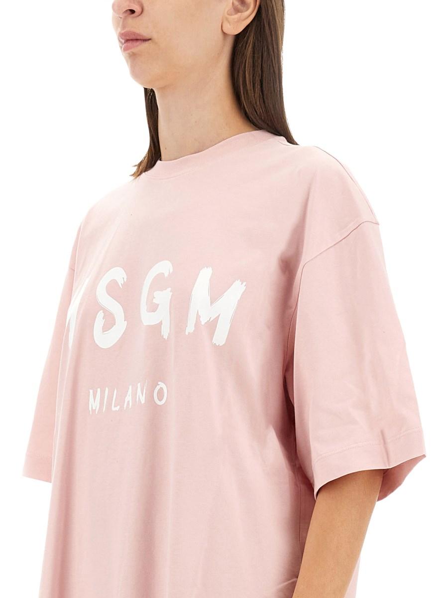 MSGM ABITO IN JERSEY DI COTONE CON LOGO
