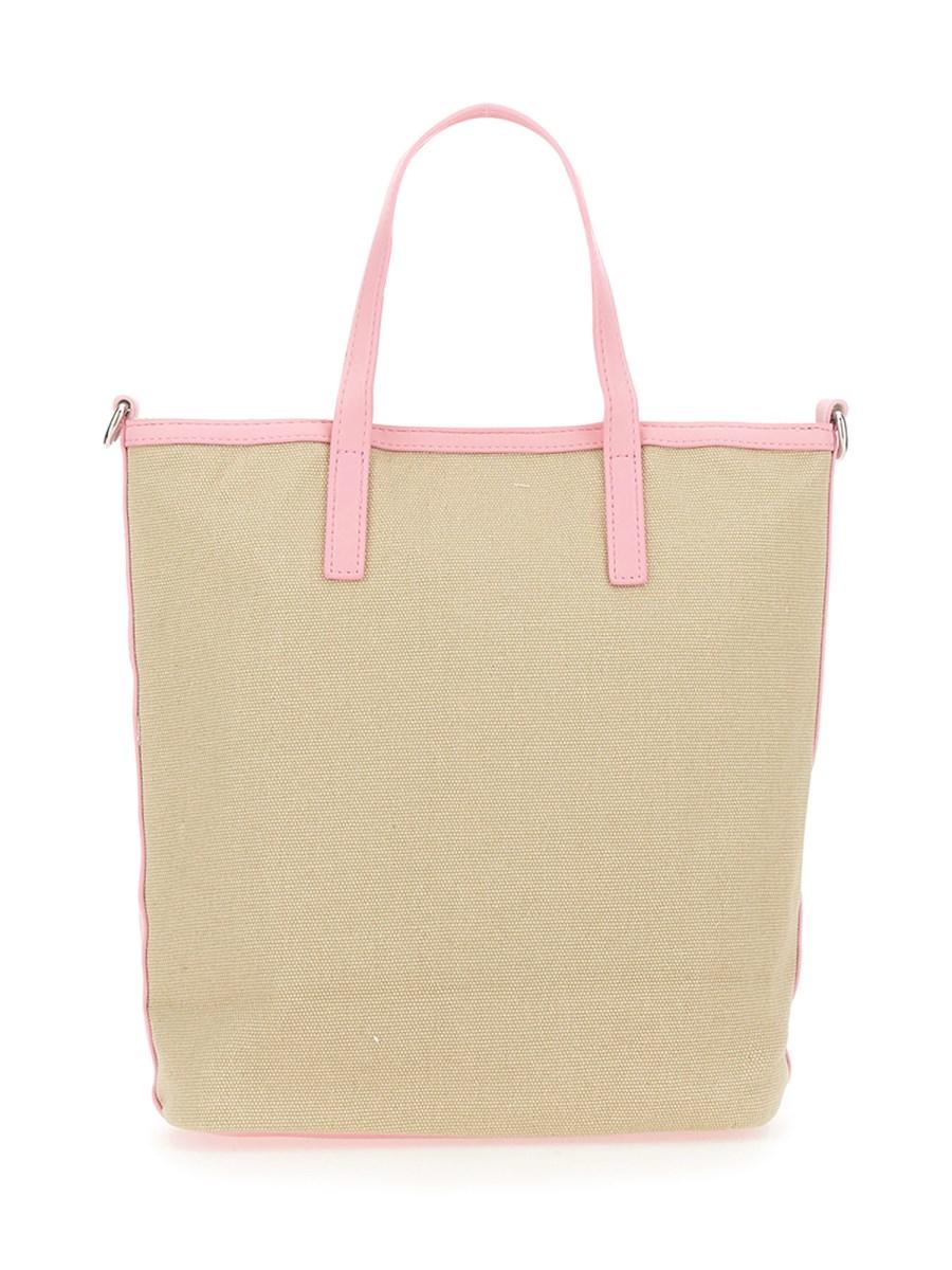 MSGM BORSA TOTE IN CANVAS CON LOGO