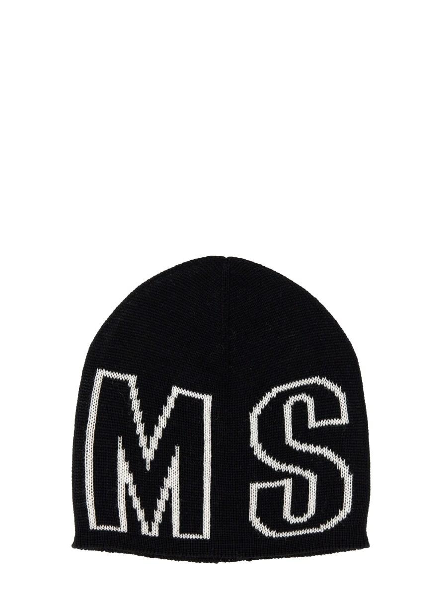 MSGM CAPPELLO BEANIE IN LANA CON LOGO