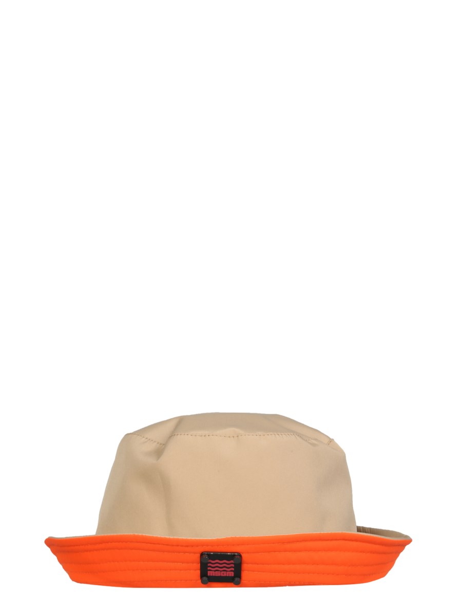 MSGM CAPPELLO BUCKET BICOLORE CON LOGO