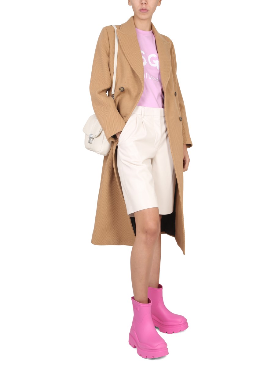 MSGM CAPPOTTO DOPPIOPETTO IN MISTO LANA