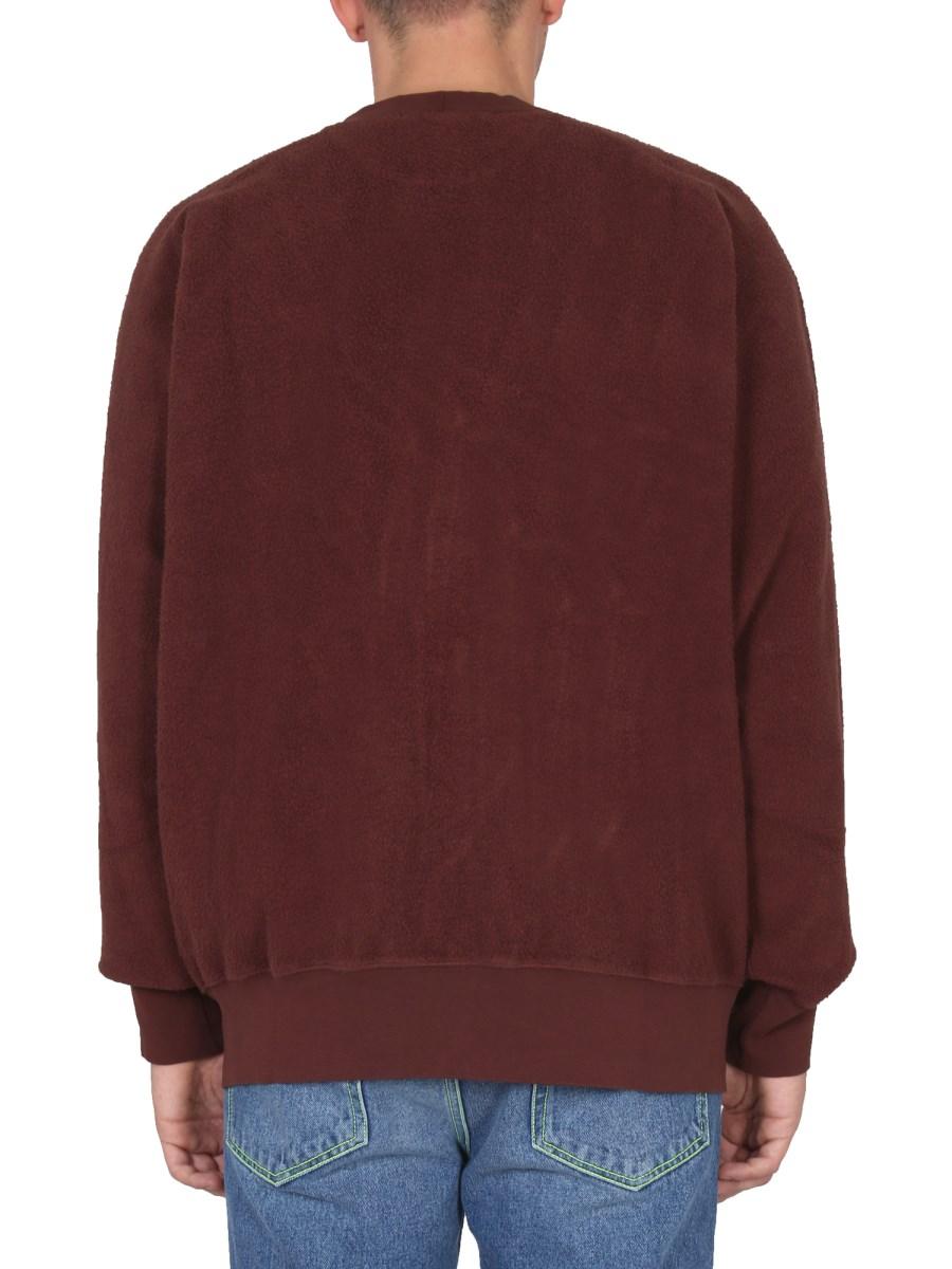 MSGM CARDIGAN CON SCOLLO A V E RICAMO MICRO LOGO